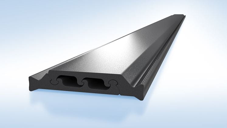 Sección y geometría del perfil aislante insulbar de dos partes y sin cizallamiento